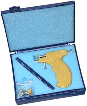 Aravli Stainless Steel Professional Saloon Beige Colour Piercing Gun Tool Kit with 2, 3, 4 & 5 mm Stud Holders Permanent Tattoo Kit