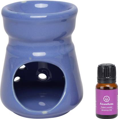Asian Aura Lavender Diffuser Set Aroma T light Cermic diffuser with Fragrance Oil & 1 Candles