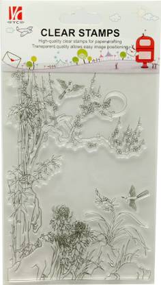 PRANSUNITA Designer Clear Rubber Blocks Stamp, Used in Textile & Block Printing, Card & Scrap Booking Making, (Nature Theme)
