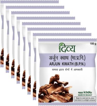 दिव्या फार्मेसी अर्जुन क्वाथ 100gm - (पैक 8) - (कुल 800gm, प्रत्येक 100gm)