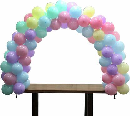 Lajbir Solid Collection Table Balloon Arch Kit, Adjustable Balloon Arches Stand for Weddings & Birthday & Christmas Decoration / DIY Balloon Stand , Balloon Arch ( 50pc Pastel Balloons Include) Balloon