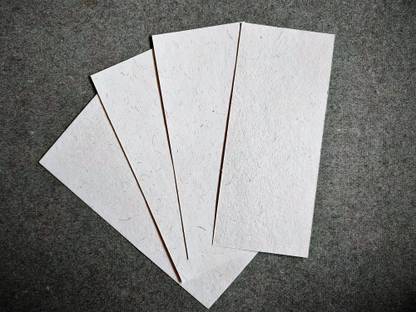 Purple Leaf Green Products Handmade / Recycled Paper Plain Bookmarks Paper Bookmark