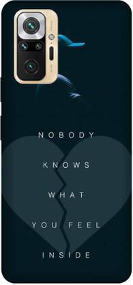 PRINTVEESTA Back Cover for Redmi Note 10 Pro Broken Heart Text Printed Back Cover