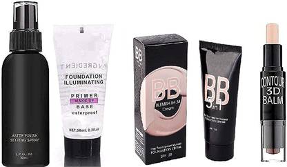 KAIASHA Makeup Primer & Fixer & Foundation With Contour 3D Balm
