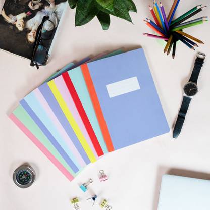 Fun Lines Premium 240 mm x 180 mm (Pack Of 6) Regular Notebook Single Line Ruled 160 Pages