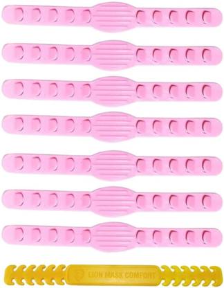 KRISHNAVI Face-Mask Straps Ear-Saver Adjustable Face-Mask Holder Face mask Straps for ear loop mask adjustable (Pack of 4 Pair = 8 Pcs.) Style# FLP-8.17 Ear Plug