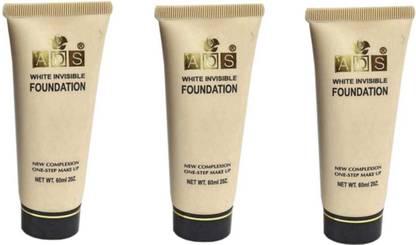 ads White Invisible Foundation ( Combo Pack of 3)  Foundation