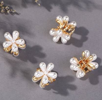 ANNA CREATIONS 6 Piece Korean Style Pearl Barrettes Women's Set Hairpin Korean Style Hair Clip Marble Alligator Hair Clip Hair pins Duckbilled Headdress Jewelry Hair Accessories set Clips Hair Clip