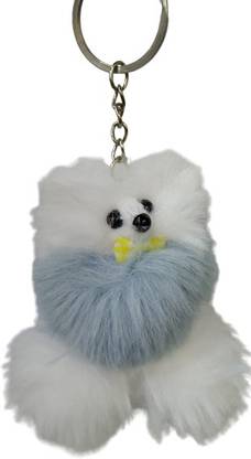 seasons cuddly very soft fur dog key chain key ring ,bag charm Key Chain