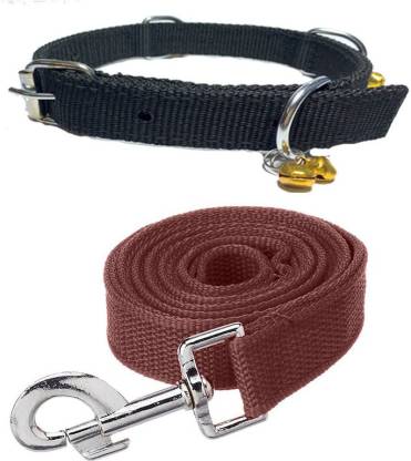 ALCAZAR Dog Belt Ghungroo Collar With Leash (Recommanded for 5-13KG PET) Dog Collar & Leash