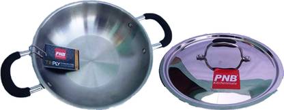 pnb kitchenmate Kadhai 20 cm diameter with Lid 1.5 L capacity