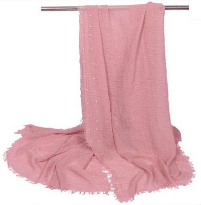 Iba n Isba Solid, Embellished Cotton Blend Women Fancy Scarf