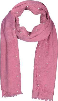 Iba n Isba Solid, Embellished Cotton Blend Women Fancy Scarf