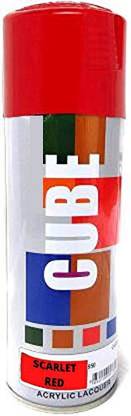 CUBE Best Aerosol Multi Purpose Scarlet Red Spray Paint Matte Finish For Car, Bike, Art & Craft Work, 400ml Red Spray Paint 400 ml