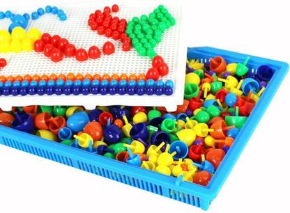 Pulsbery Mushroom Nails Building Blocks Toy for Kids Learning Toy for Kids (Mushroom Nails Building Blocks Toy) Multicolor Board Game Accessories