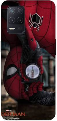UMPRINT Back Cover for Realme 8/RMX3085 Spiderman Marvel Superheros Printed Back Cover