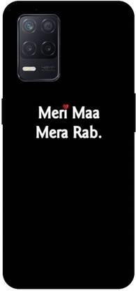 PRINTVEESTA Back Cover for Realme 8/RMX3085 Meri Maa Mera Rab Text Printed Back Cover