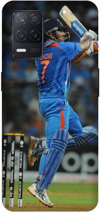 UMPRINT Back Cover for Realme 8/RMX3085 Ms Dhoni, Indian Cricketer Printed Back Cover