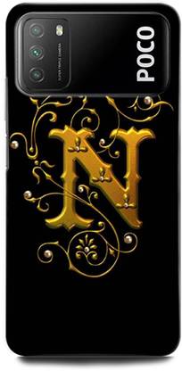 INTELLIZE Back Cover for POCO M3 MZB087AIN N, N LETTER, N ALPHABET, DESIGN