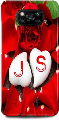 Ignite Back Cover for POCO X3, MZB9965IN,J LOVES S NAME,J NAME, S LETTER, ALPHABET,J LOVE S NAME