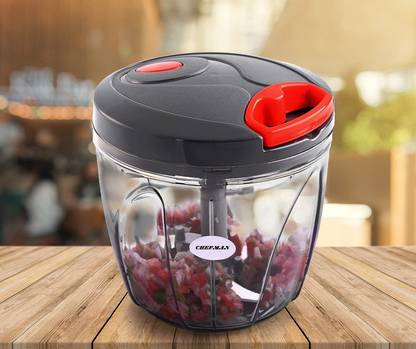 Chefman Vegetable Fruit Nut Onion Chopper, Chopper for Kitchen, Hand Meat Grinder Mixer Food Processor Slicer Shredder Salad Maker Vegetable Tools Vegetable Grater & Slicer Food Slicer