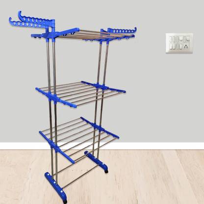 TNC Steel Floor Cloth Dryer Stand T-CDS-3TIER-B2SS-0147