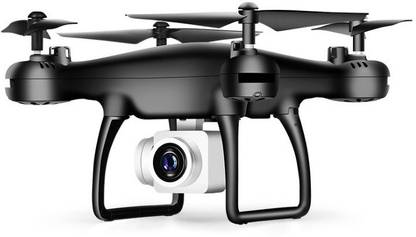 Black Quadcopter HD Remote & Wi - Fi Controllable Drone