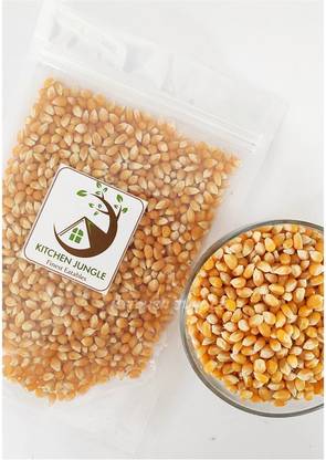 Kitchen Jungle Popcorn Kernels Seeds & 100% Popping Kernels (Extra Soft Popcorn Makka | Makai ) UNFLAVORED Popcorn Seeds