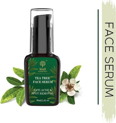 Khadi Essentials Ayurvedic Tea Tree Face Serum for Anti-Acne, Blemishes & Spots with Aloe Vera, Cucumber, Neem & Green Tea Extracts, SLS Paraben Free