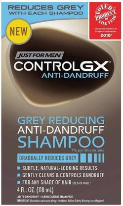 Control GX Just For Men Gray Reducing Anti-Dandruff Shampoo , Gray