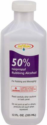 Sofskin Rubbing Alcohol (US Brand) 50% Transparent Iso Propyl Alcohol 355 ml Hand Sanitizer Bottle