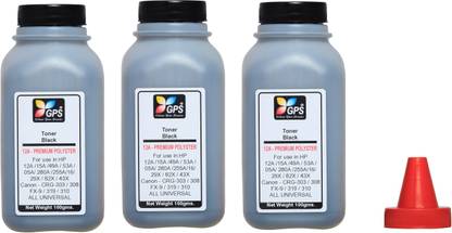 GPS Colour Your Dreams Toner Powder Refill for 12A, Q2612A/ 100gm for Laserjet 1010, 1012, 1020, 1020 Black Ink Toner Powder