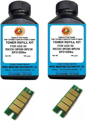 MOREL SP200 TONER POWDER WITH CHIP FOR USE IN RICOH SP 200 / SP 210 / SP 212SNW PRINTERS Black Ink Cartridge