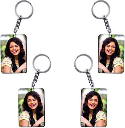 RichChoice Gifting Personalised Photo Keychain - White (Set of 4) Key Chain