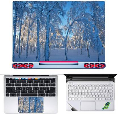 SDM 3in1 Accessories Combo Kit - Laptop skin sticker Decal with Touch Pad Skin Guard , trackpad skin transparnt Compatible for HP Laptops 15.6 Inch (Customizable) natural image152 Combo Set
