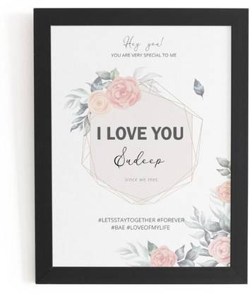 Beautum I Love You Sudeep Name Printed Unique Digital Reprint 9inch x 13inch Painting Model No:BPLU012473 Digital Reprint 13 inch x 9 inch Painting