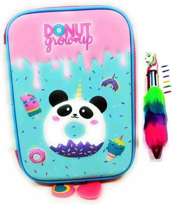 FunBlast Pencil Pouch Donut Art Canvas Pencil Box
