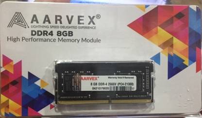 AARVEX LAPTOP DDR4 8 GB (Single Channel) Laptop (8GB RAM 2666FSB)