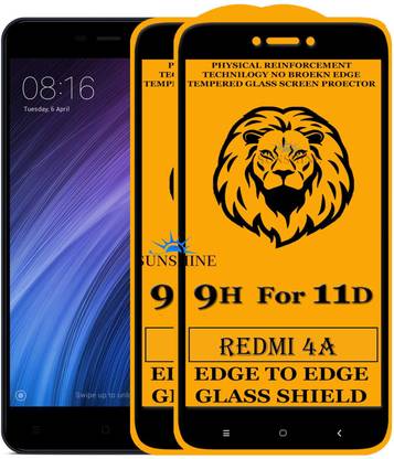 SUNSHINE Edge To Edge Tempered Glass for Mi Redmi 4A