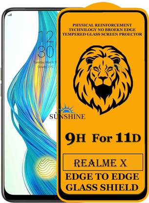 SUNSHINE Edge To Edge Tempered Glass for Realme X