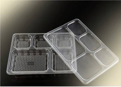 UD UD Disposal Thali Set With Lid Plate Serving Set
