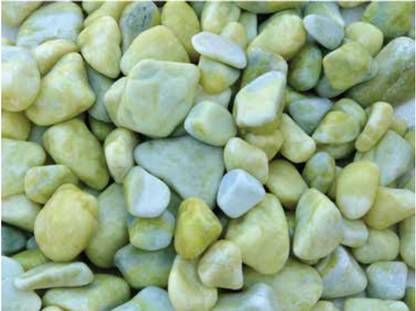 Naturally Green Lemon yellow unpolished pebbles 2 kg Regular Asymmetrical Rock Pebbles