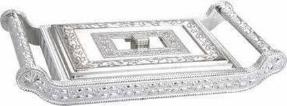 PearlStore Dry Fruit Serving Set Traditional Designer Dry Fruit Box Mukhwas Fruit Box - 4 Compartment Candy Snacks Storage Gift Box Storage Box