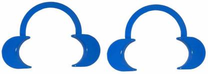 Dentosmile Dental Flexi Eco Cheek / Lip Retractor C-Shape Mouth Opener Size Medium (Blue) (2) Hand Held Retractor
