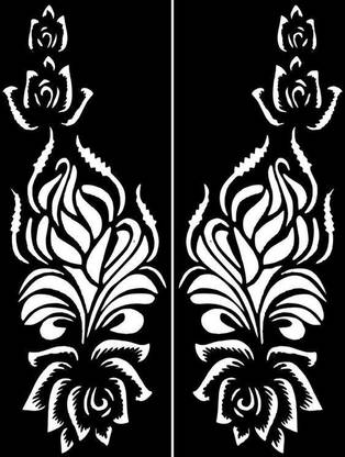 IVANA'S Heena Mehandi Tatto Stencil Set for | Hand | Body | Fingure | Face | Heena Art Temporary Tatto for Kids, Girls & Women - Design-553