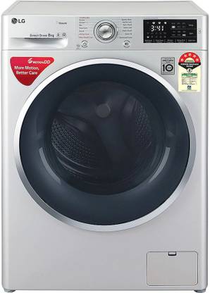 LG 8 kg Fully Automatic Front Load Washing Machine Silver