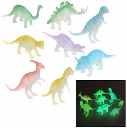 manish Glowing Dinosaur Toy Figures - Glow in Dark Night Toy for Kids (Glowing Figures)