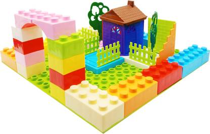 Little Joy 65 PCS Colourful Educational Learning Interlocking Building Blocks Set Toy for Kids
