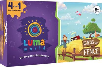 LUMA WORLD Educational Board Game: Guess the Fence | 4-in-1 Game-based STEM Activity Kit for Ages 8 years and up to Learn Geometry, Shapes and Creative Thinking | 300+ hours of Conceptual Activities Educational Board Games