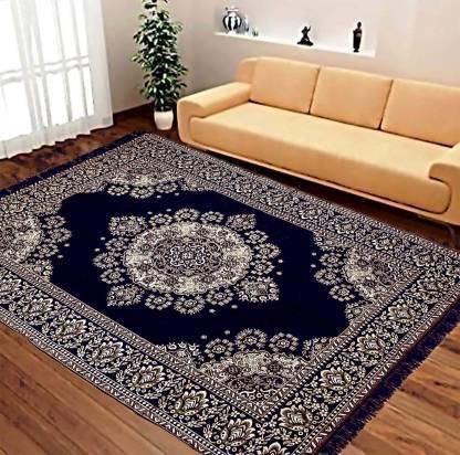 Sasta Sunder Tikau 4 ft X 6 ft Acrylic, Chenille Carpet